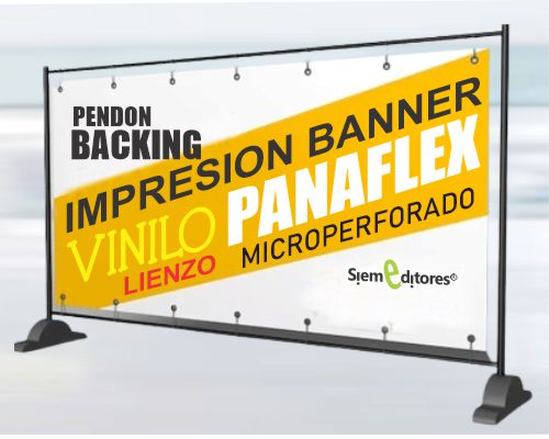 Pendon Backing 📣 Pendones y Portapendones Publicitarios en Cali | Siem Editores
