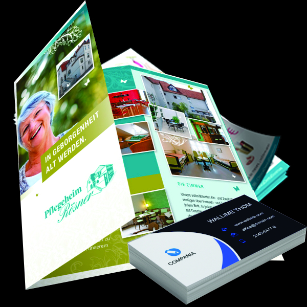 Plegables dípticos y trípticos publicitarios personalizados